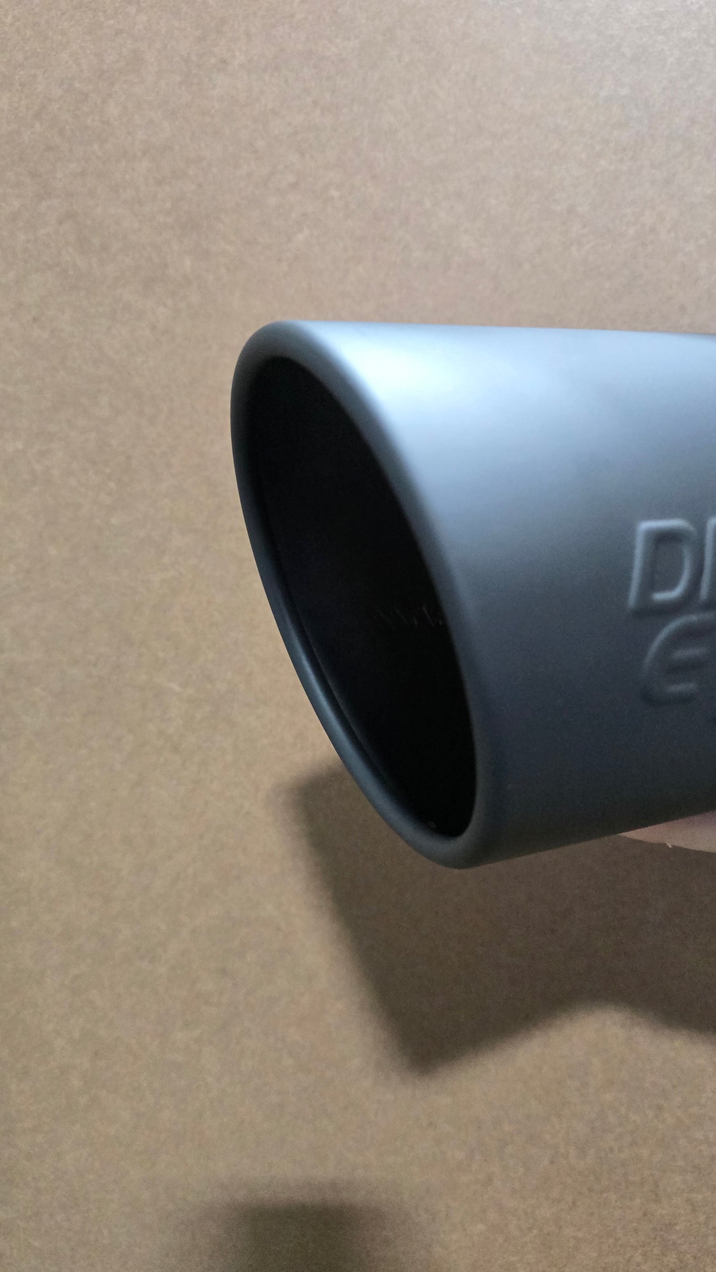 Diamond Eye Exhaust Tail Pipe Tip 4" Inlet x 5" outlet x 12" long Bolt Mount Rolled Angle BLACK