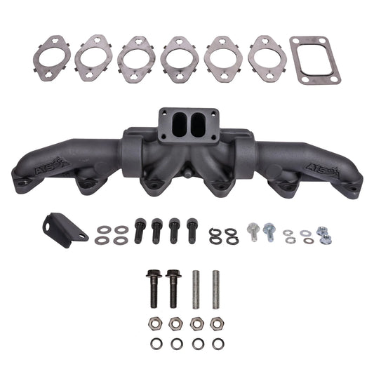 ATS Pulse Flow Exhaust Manifold Kit Fits 1994-Early 1998 5.9L Cummins 3-Pc T3 w. Gaskets