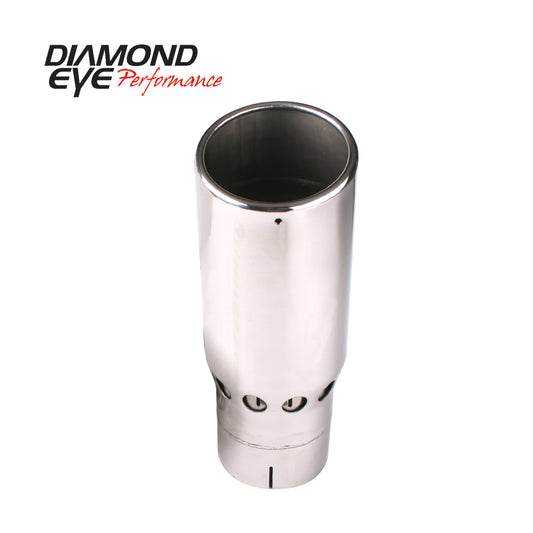 Exhaust Tail Pipe Tip TIP; VENTED ROLLED ANGLE; 4in. ID X 5in. OD X 16in. LONG;