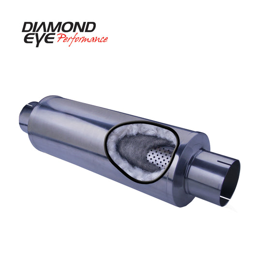 Exhaust Muffler PERFORMANCE DIESEL EXHAUST PART-5in. 409 STAINLESS STEEL PERFORMANCE PERFORATED
