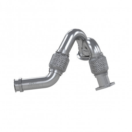 2003-2007 Ford 6.0L Powerstroke Aluminized Steel Pipe Turbo Dual Carb EO # D-763-3