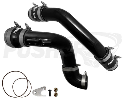 Pusher 3" Hot & Cold Side Charge Tubes for High Output 2023+ Ford F250/350 6.7L Powerstroke w/ Throttle Valve Adapter