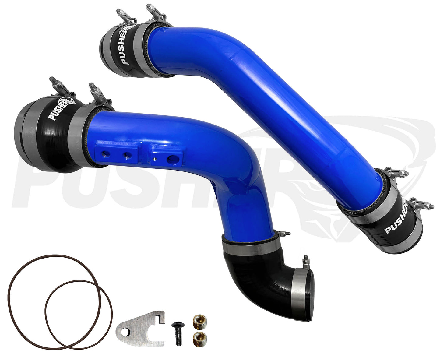 Pusher 3" Hot & Cold Side Charge Tubes for High Output 2023+ Ford F250/350 6.7L Powerstroke w/ Throttle Valve Adapter