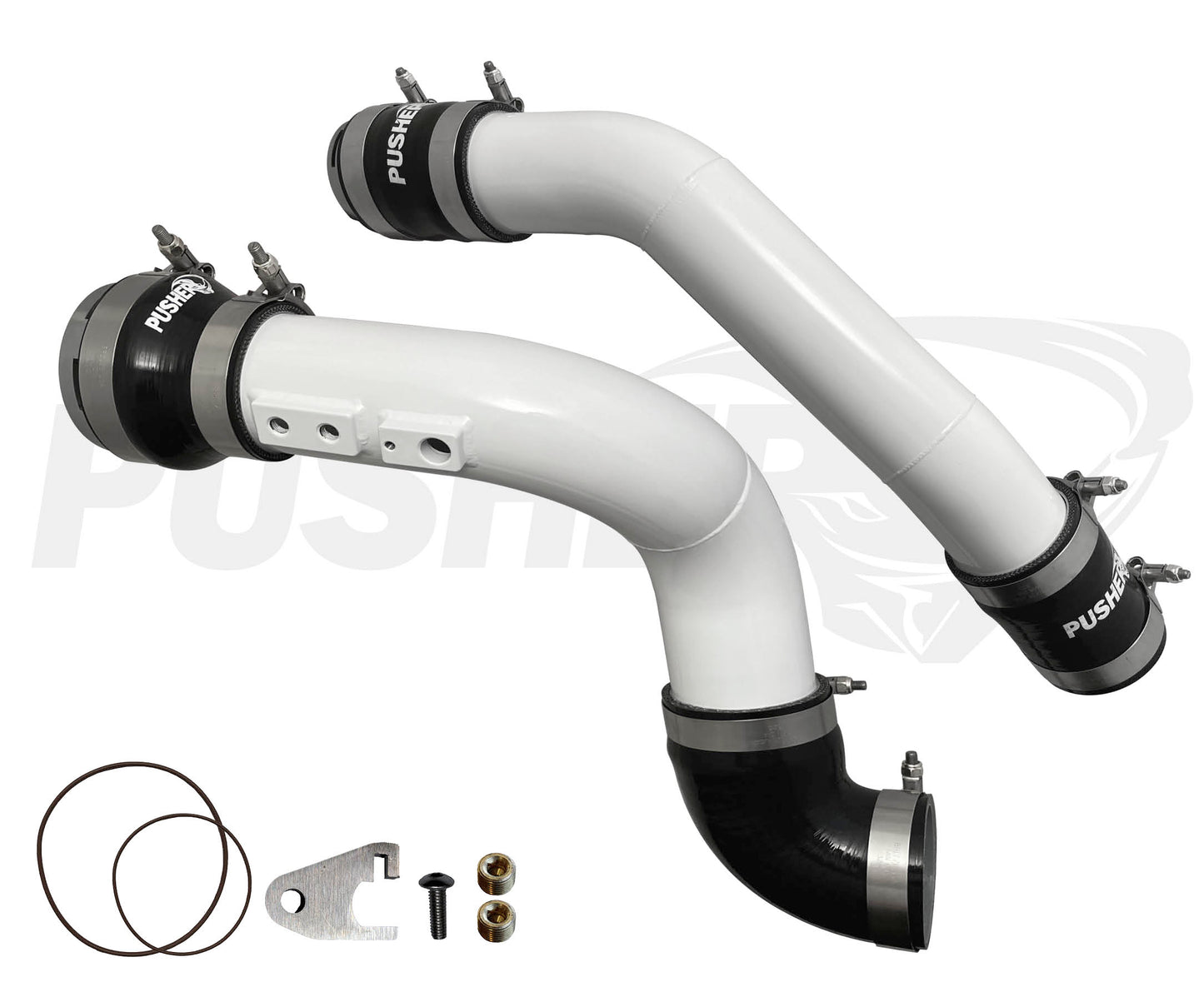 Pusher 3" Hot & Cold Side Charge Tubes for High Output 2023+ Ford F250/350 6.7L Powerstroke w/ Throttle Valve Adapter