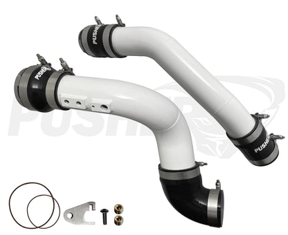 Pusher 3" Hot & Cold Side Charge Tubes for High Output 2023+ Ford F250/350 6.7L Powerstroke w/ Throttle Valve Adapter