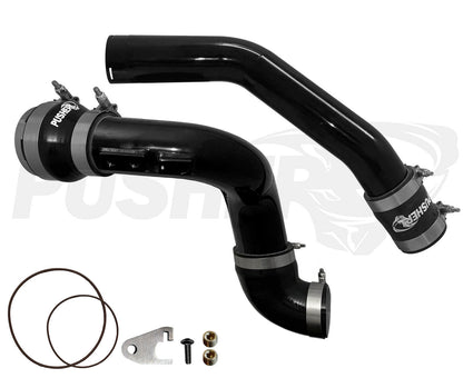 Pusher 3" Hot & Cold Side Charge Tubes for High Output 2023+ Ford F250/350 6.7L Powerstroke w/ Throttle Valve Adapter