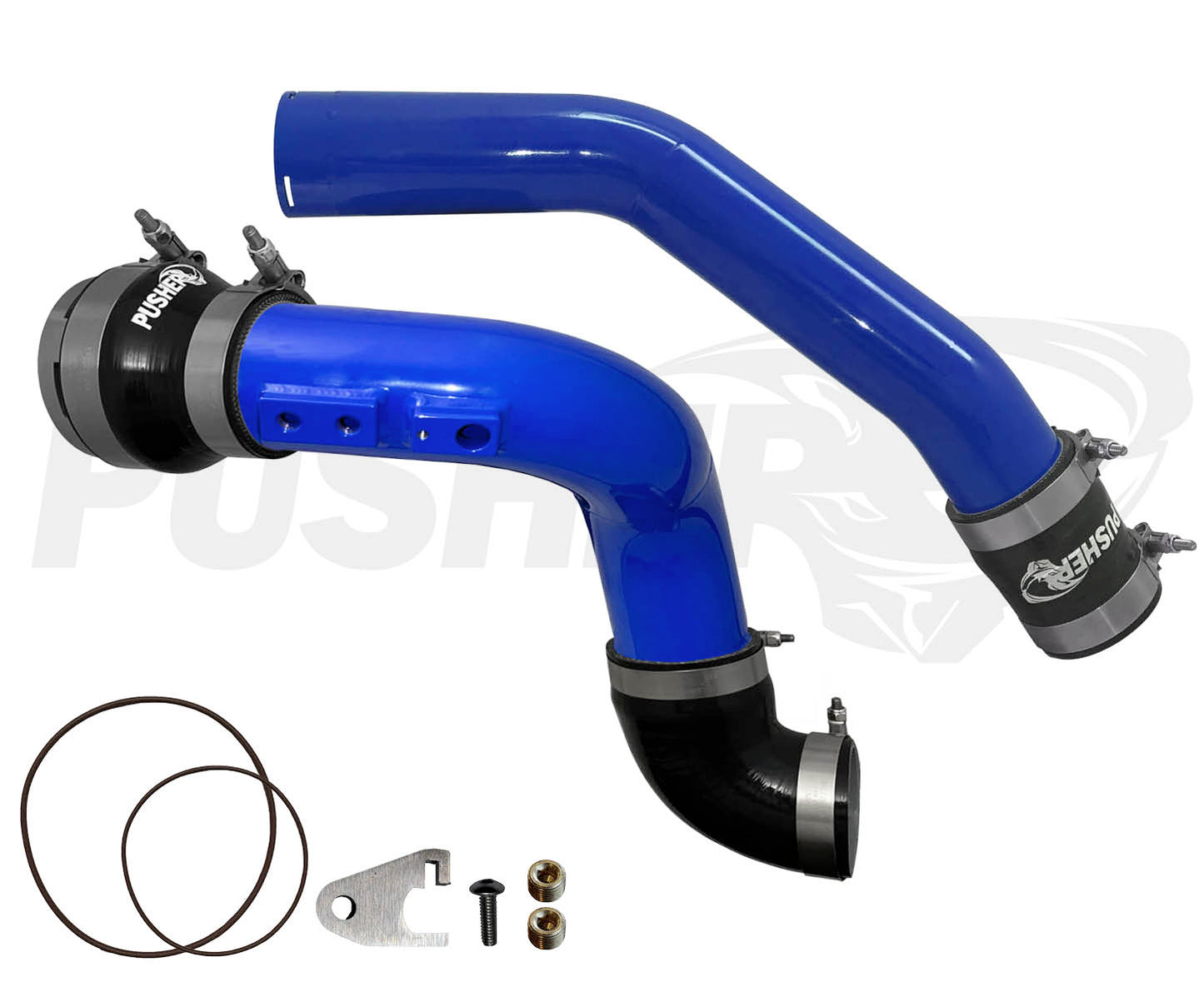 Pusher 3" Hot & Cold Side Charge Tubes for High Output 2023+ Ford F250/350 6.7L Powerstroke w/ Throttle Valve Adapter