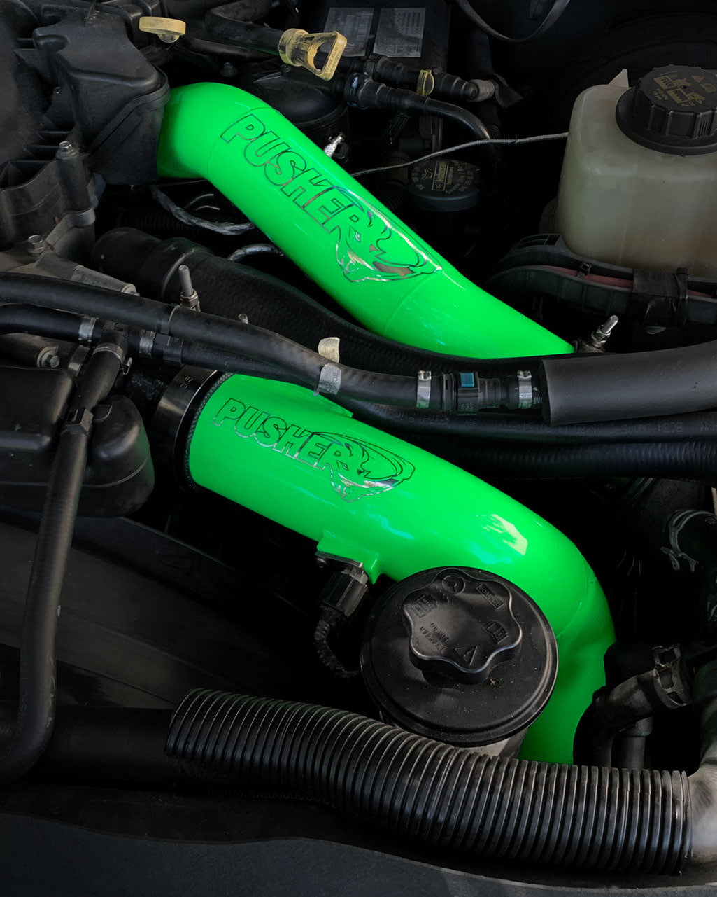 Pusher 3" Hot & Cold Side Charge Tubes for High Output 2023+ Ford F250/350 6.7L Powerstroke w/ Throttle Valve Adapter