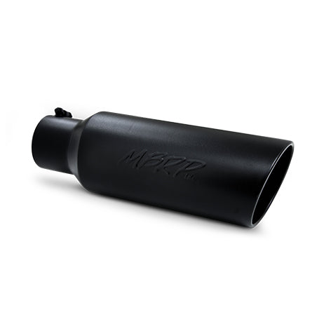 Universal Black Coated Tip  6in  OD  Rolled end  4in  ID 18in length